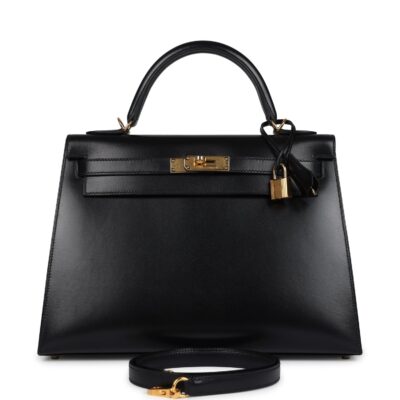 Hermes Kelly Sellier 32 Black Box GHW