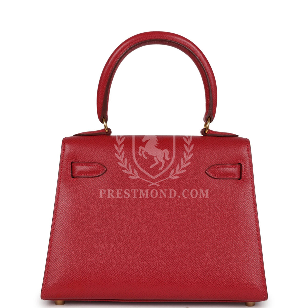 Vintage Hermes Kelly Sellier 20 Rouge Vif Courchevel GHW — изображение 4