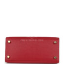 Vintage Hermes Kelly Sellier 20 Rouge Vif Courchevel GHW