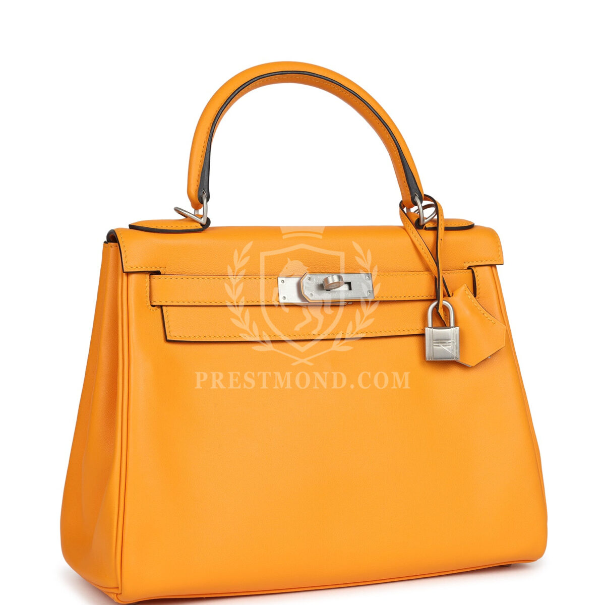 Hermes Special Order (HSS) Kelly Retourne 28 Jaune D'Or Swift Brushed PHW — изображение 2