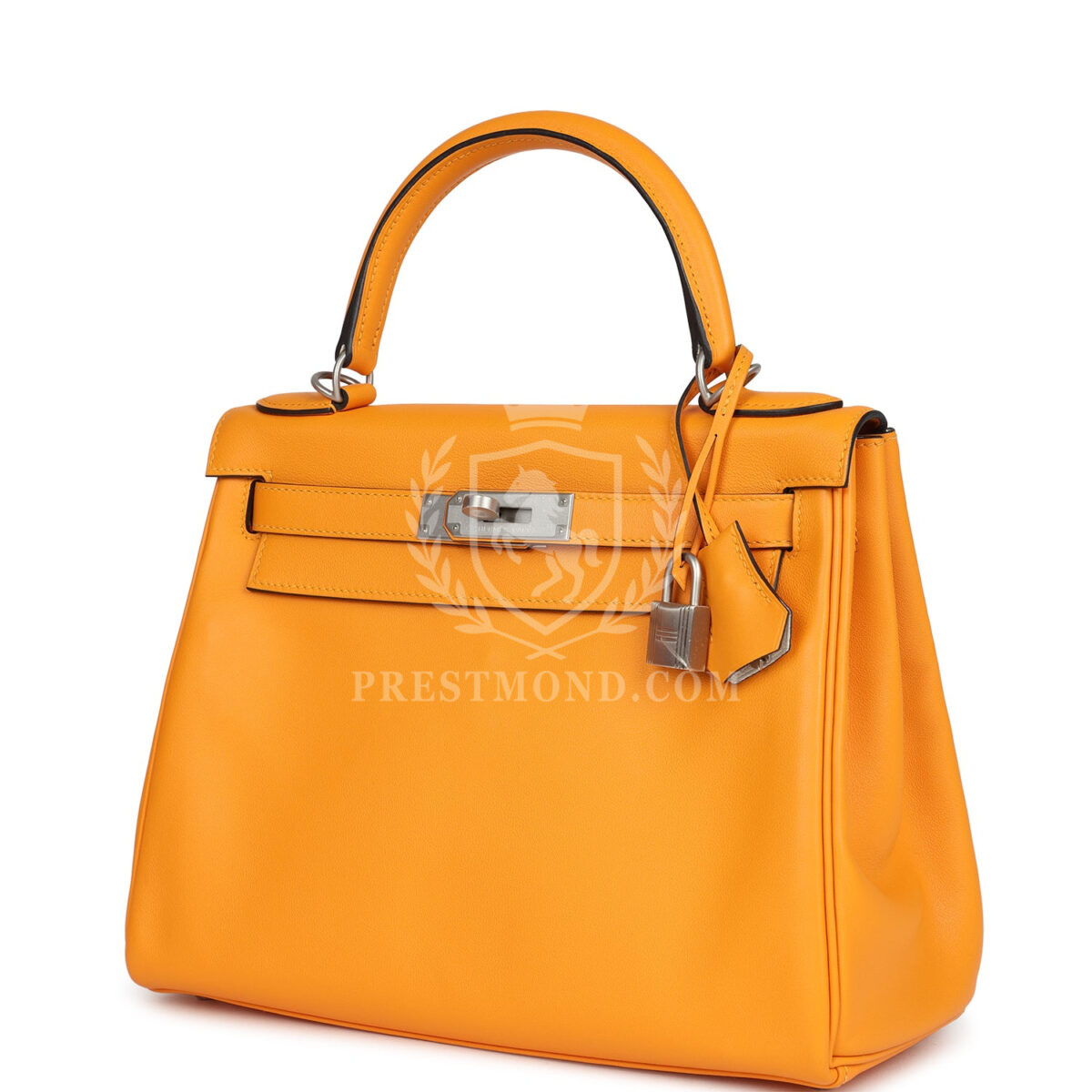 Hermes Special Order (HSS) Kelly Retourne 28 Jaune D'Or Swift Brushed PHW — изображение 5