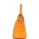 Hermes Special Order (HSS) Kelly Retourne 28 Jaune D'Or Swift Brushed PHW