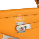Hermes Special Order (HSS) Kelly Retourne 28 Jaune D'Or Swift Brushed PHW