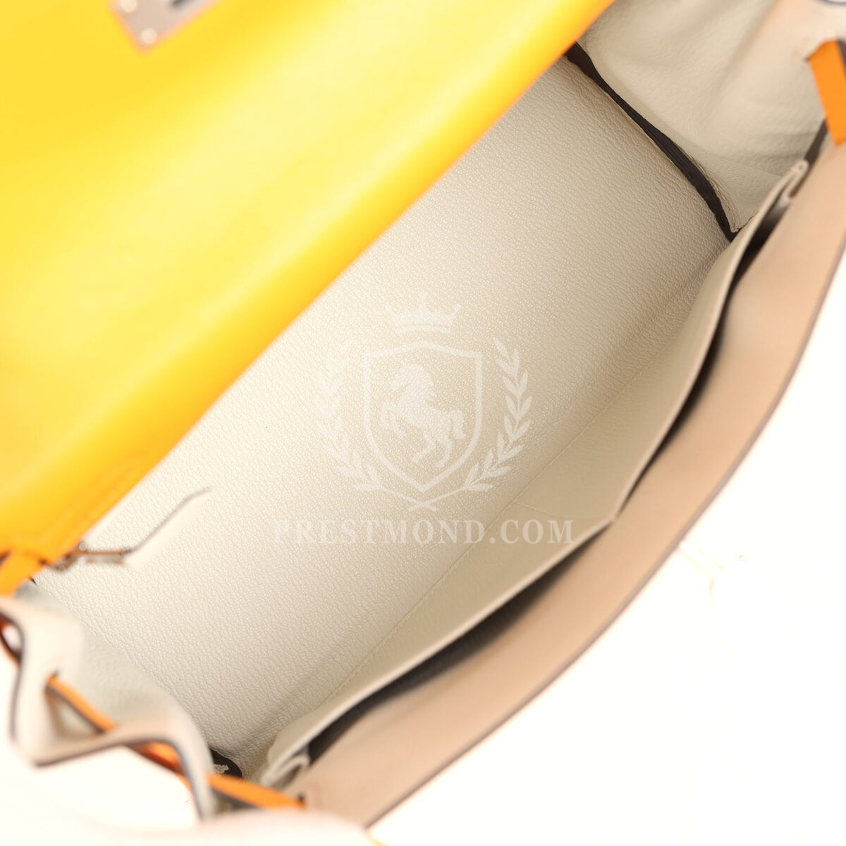 Hermes Special Order (HSS) Kelly Retourne 28 Jaune D'Or Swift Brushed PHW — изображение 8