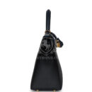Hermes Kelly Sellier 28 Casaque Bleu Indigo and Black Epsom GHW