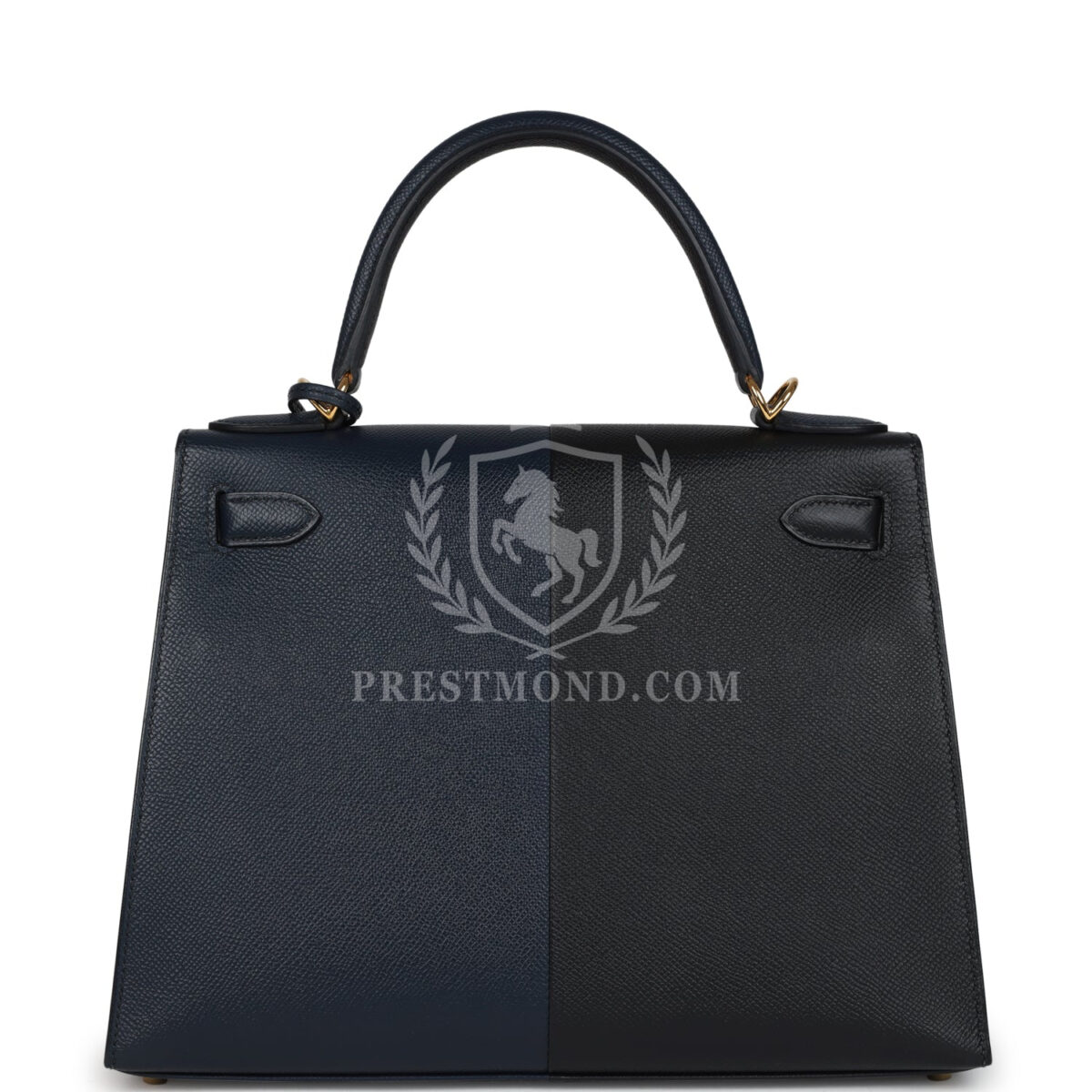 Hermes Kelly Sellier 28 Casaque Bleu Indigo and Black Epsom GHW — изображение 4