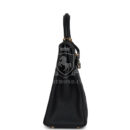 Vintage Hermes Kelly Retourne 32 Black Fjord GHW