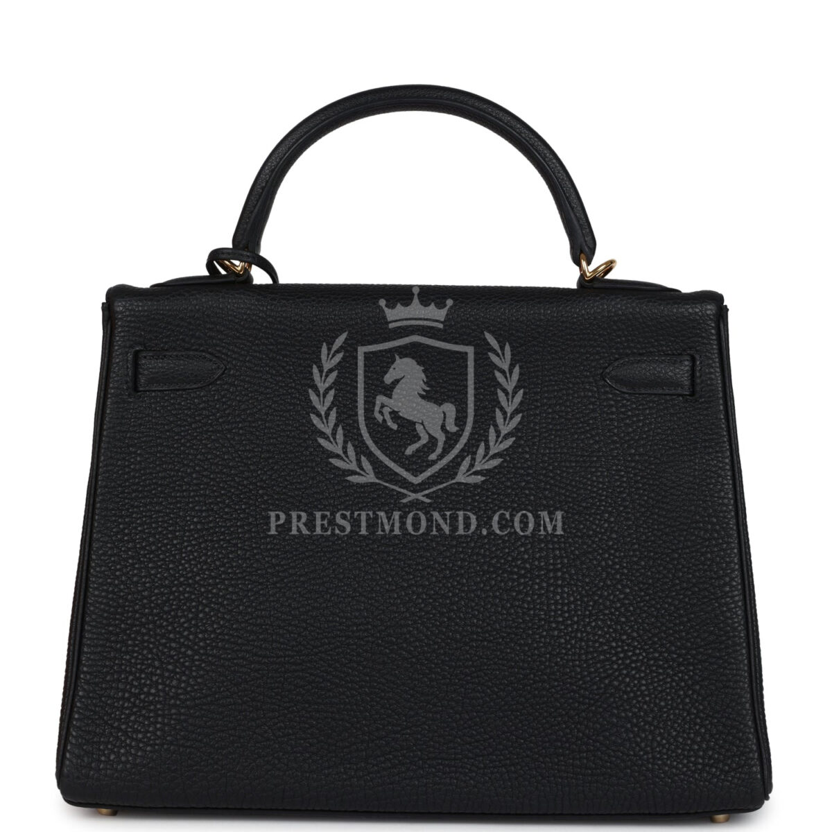 Vintage Hermes Kelly Retourne 32 Black Fjord GHW — изображение 4