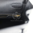 Vintage Hermes Kelly Retourne 32 Black Fjord GHW