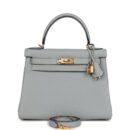 Hermes Kelly Retourne 28 Bleu Glacier Togo GHW