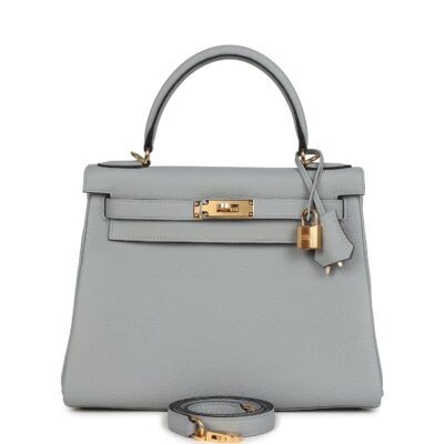 Hermes Kelly Retourne 28 Bleu Glacier Togo GHW