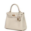Hermes Special Order (HSS) Kelly Retourne 25 Craie Togo GHW