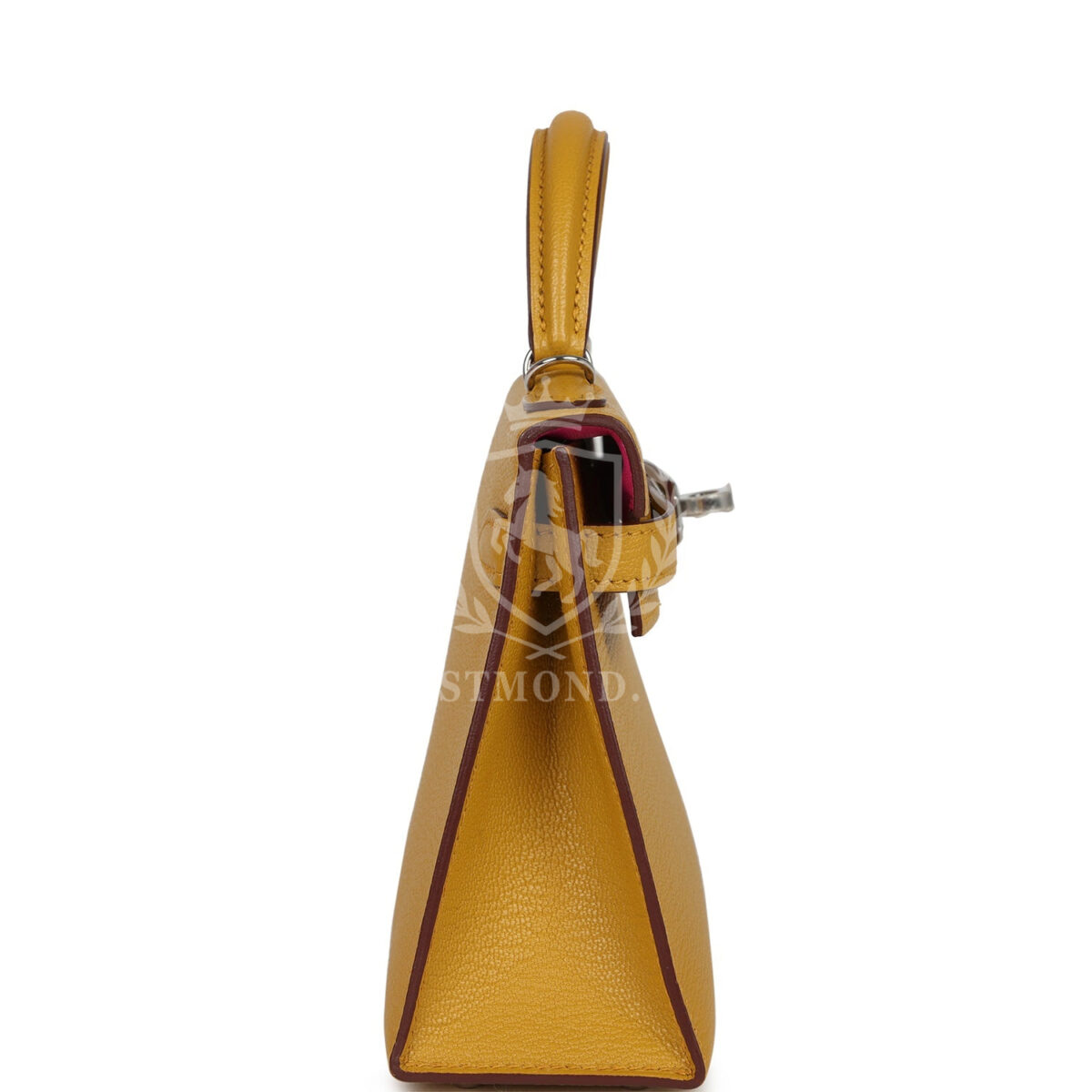 Hermes Kelly Sellier 20 Jaune Ambre Verso Chèvre Mysore PHW — изображение 3
