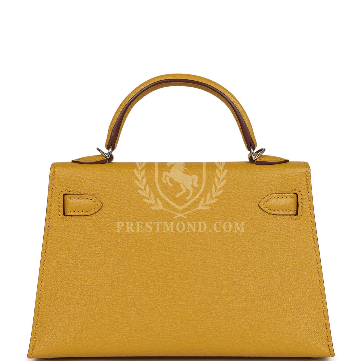 Hermes Kelly Sellier 20 Jaune Ambre Verso Chèvre Mysore PHW — изображение 4