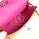 Hermes Kelly Sellier 20 Jaune Ambre Verso Chèvre Mysore PHW