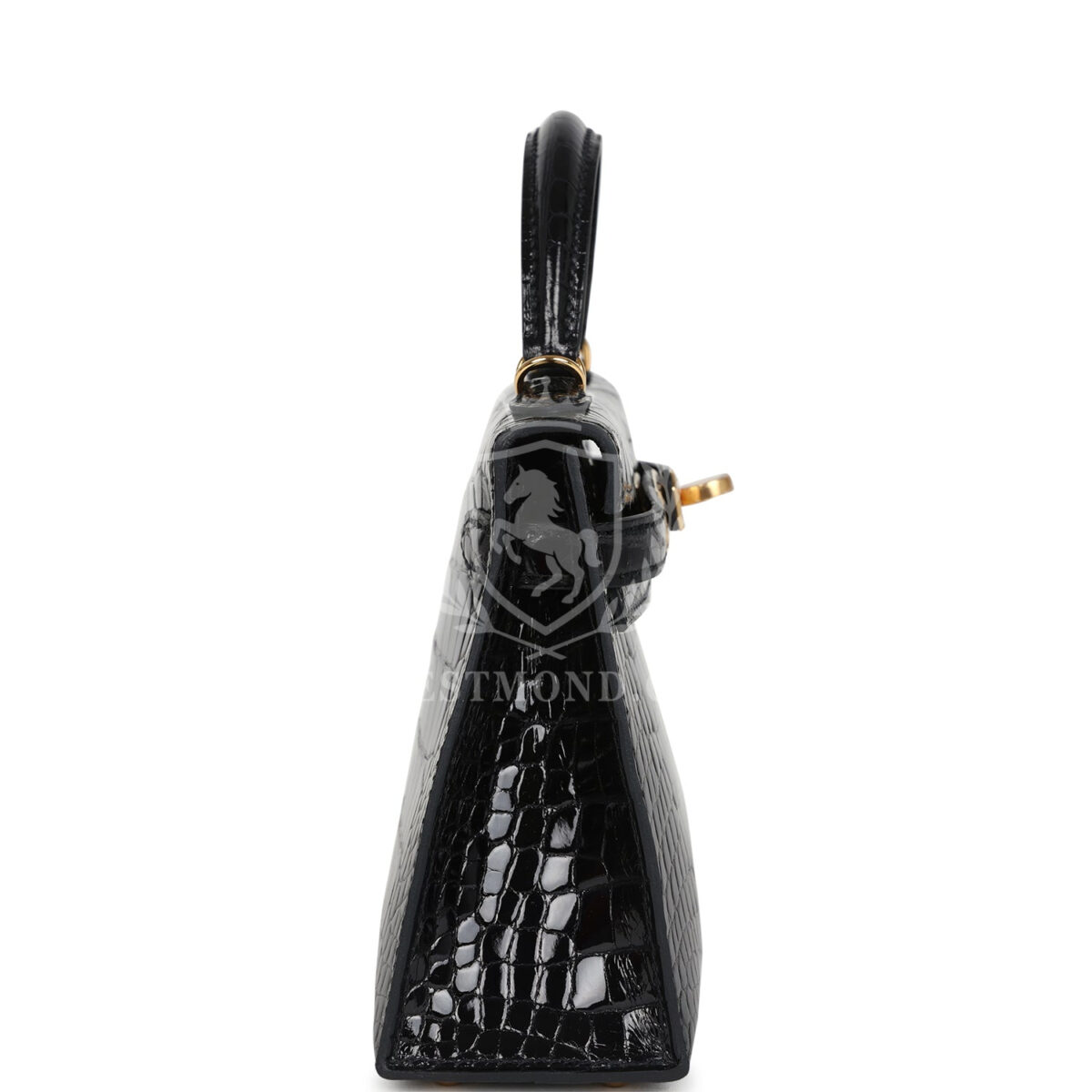 Hermes Kelly Sellier 20 Black Shiny Alligator GHW — изображение 3