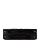 Hermes Kelly Sellier 20 Black Shiny Alligator GHW