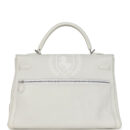 Hermes Kelly Lakis 35 White Swift PHW