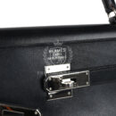 Vintage Hermes Kelly 35 Retourne Black Box Calfskin PHW
