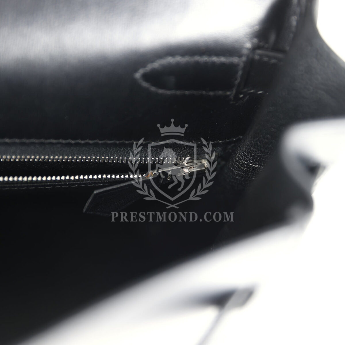 Vintage Hermes Kelly 35 Retourne Black Box Calfskin PHW — изображение 9