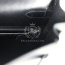 Vintage Hermes Kelly 35 Retourne Black Box Calfskin PHW
