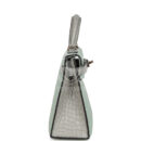 Hermes Special Order (HSS) Kelly Sellier 20 Vert D'Eau and Gris Perle Matte Alligator PBHW