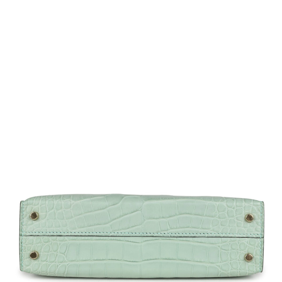 Hermes Special Order (HSS) Kelly Sellier 20 Vert D'Eau and Gris Perle Matte Alligator PBHW — изображение 6