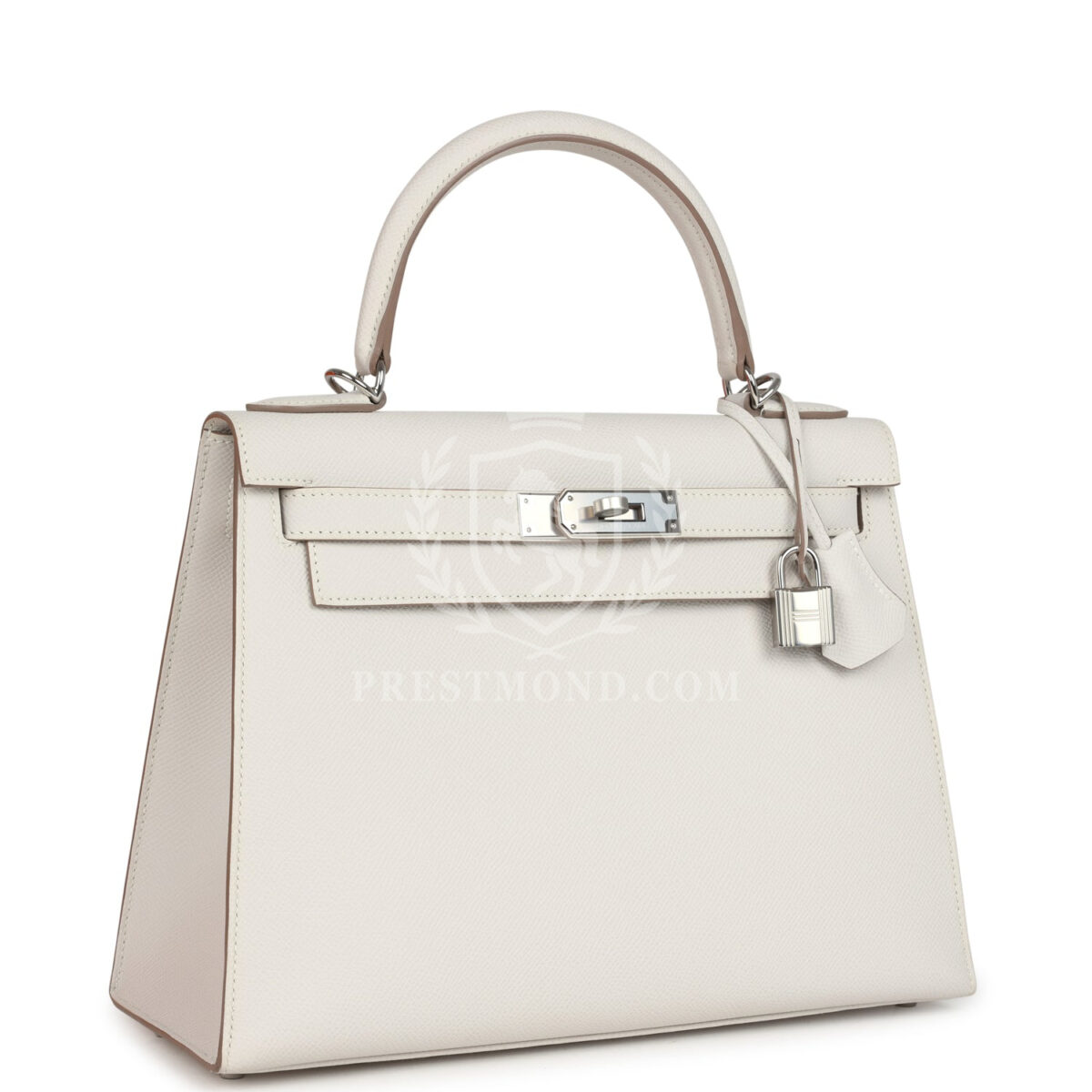 Hermes Kelly Sellier 28 Gris Pale Epsom PHW — изображение 2