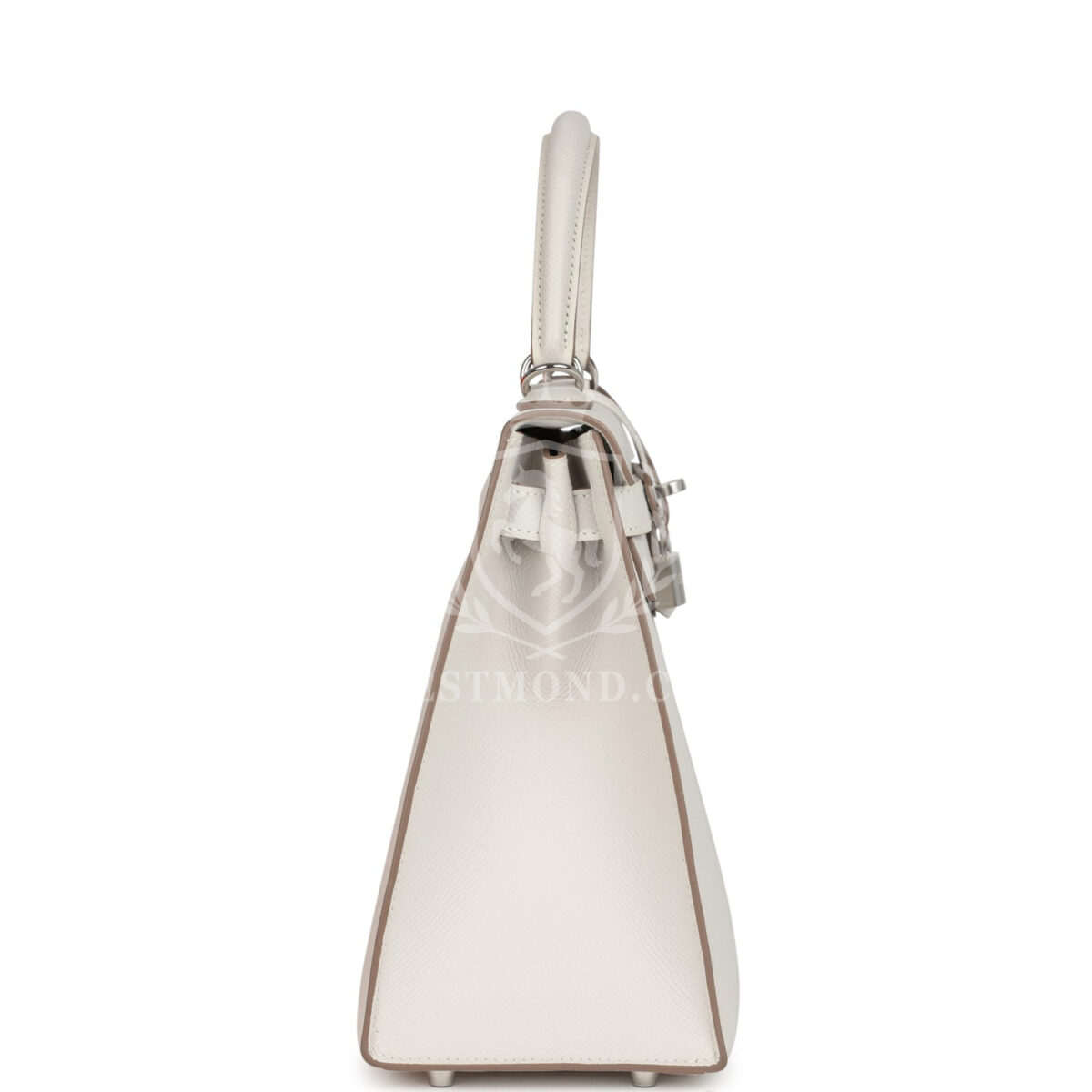 Hermes Kelly Sellier 28 Gris Pale Epsom PHW — изображение 3