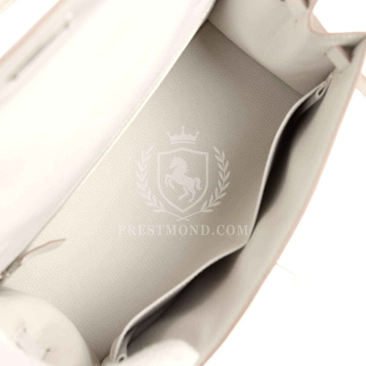 Hermes Kelly Sellier 28 Gris Pale Epsom PHW — изображение 8