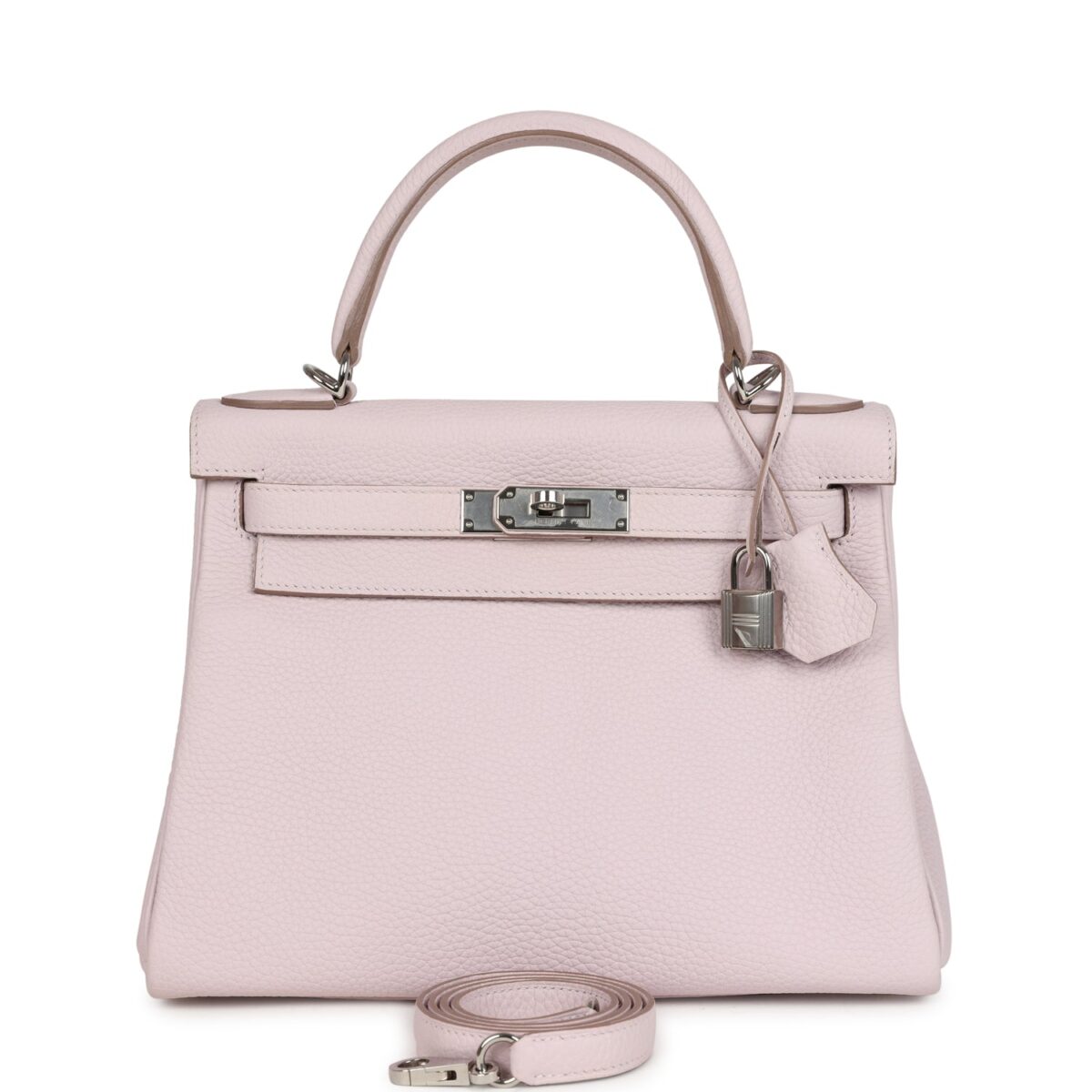 Hermes Kelly Retourne 28 Mauve Pale Clemence PHW
