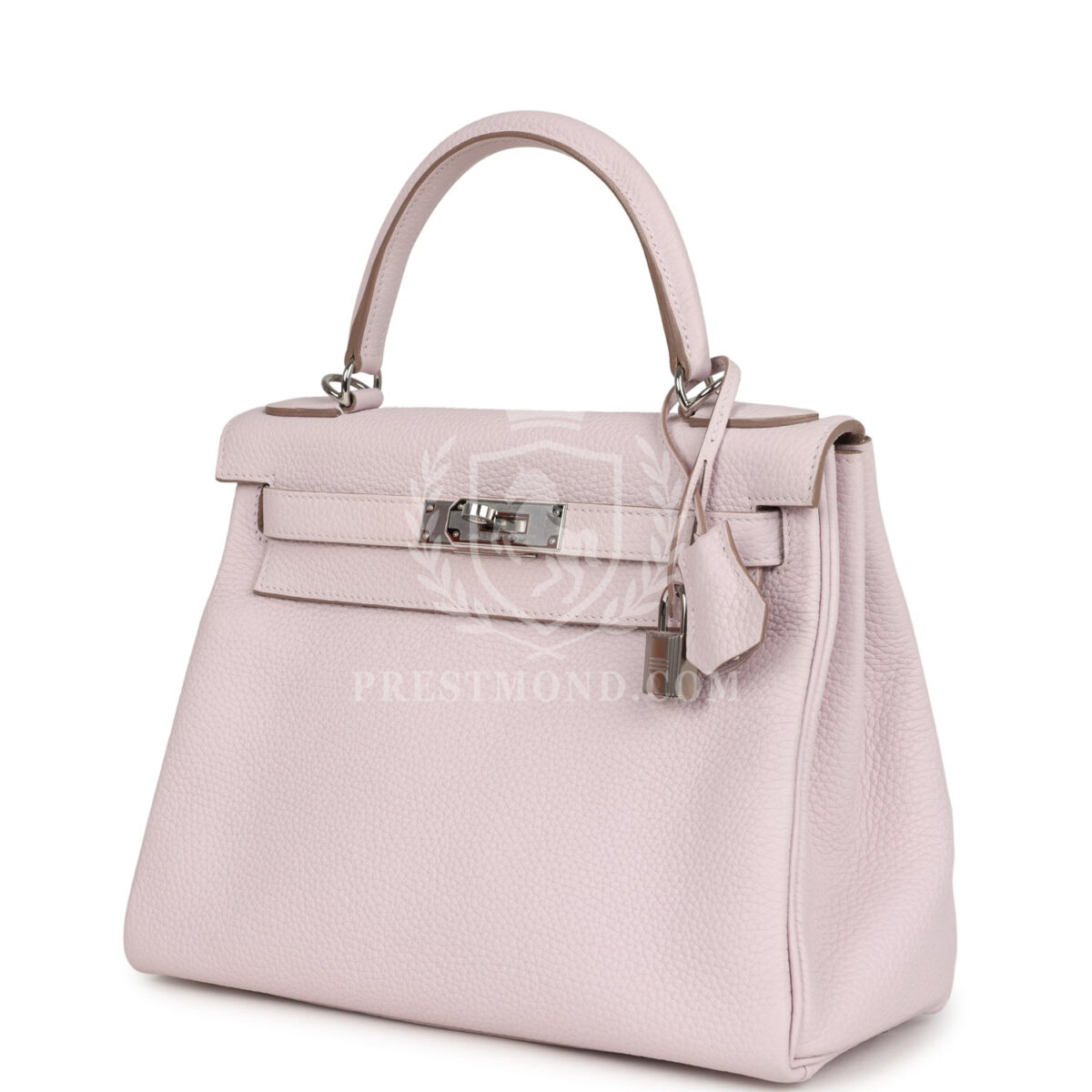 Hermes Kelly Retourne 28 Mauve Pale Clemence PHW — изображение 5