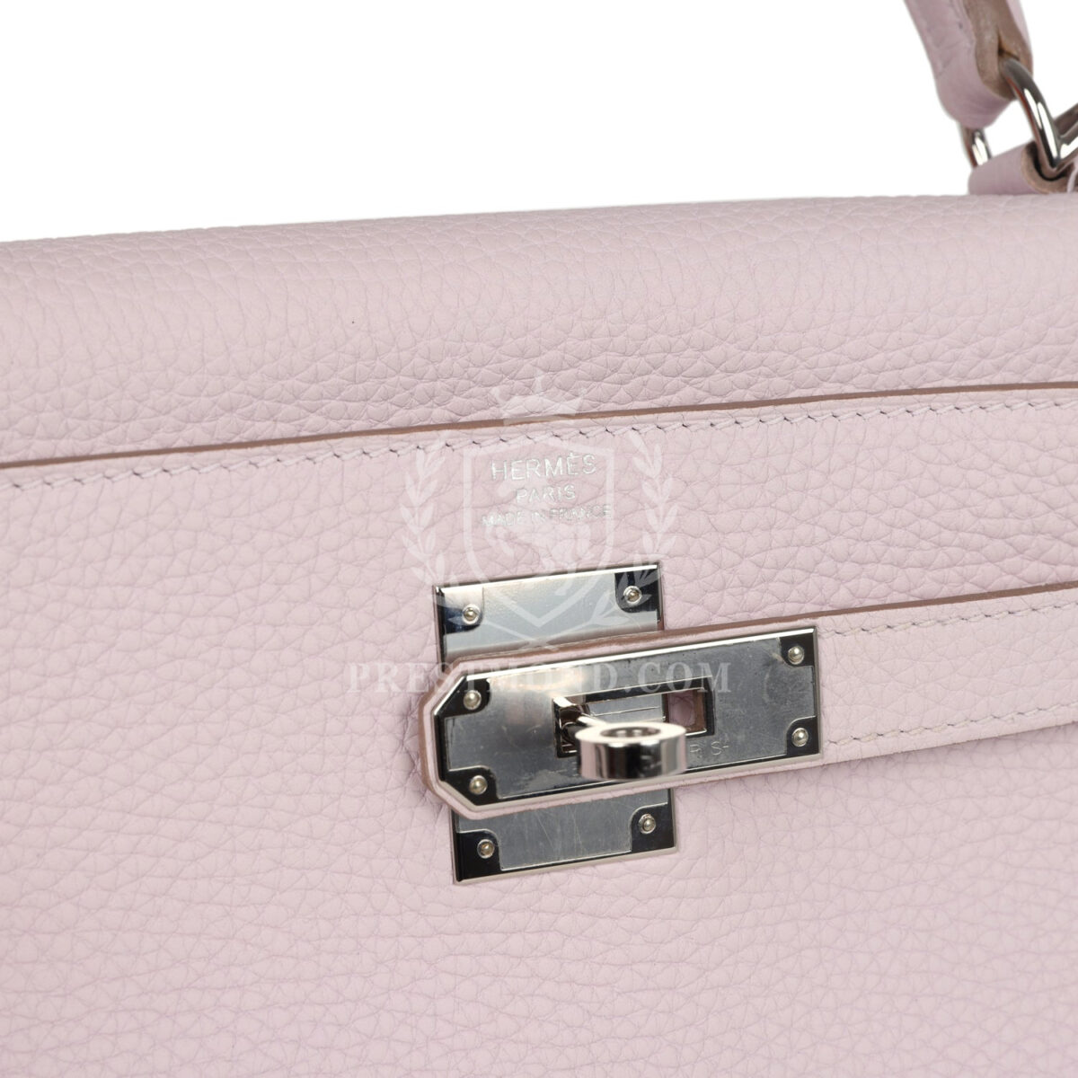 Hermes Kelly Retourne 28 Mauve Pale Clemence PHW — изображение 7