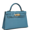 Hermes Kelly Sellier 20 Blue Jean Epsom GHW