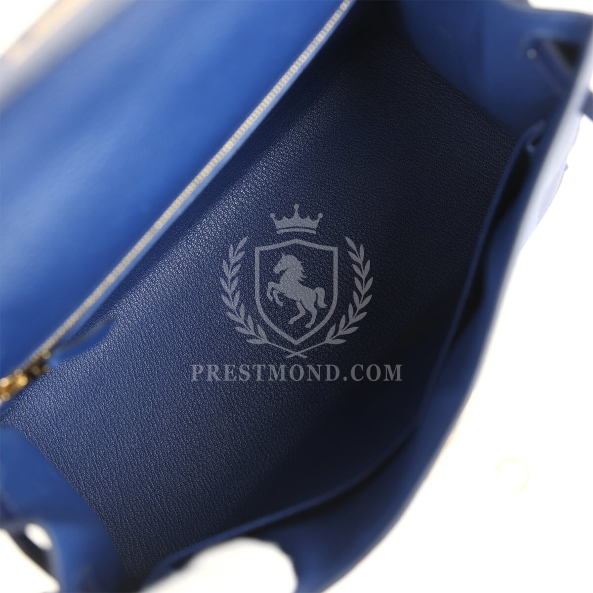 Hermes Special Order (HSS) Kellygraphie Kelly Sellier 28 "Lettre B" Bleu Nuit Epsom PBHW — изображение 8