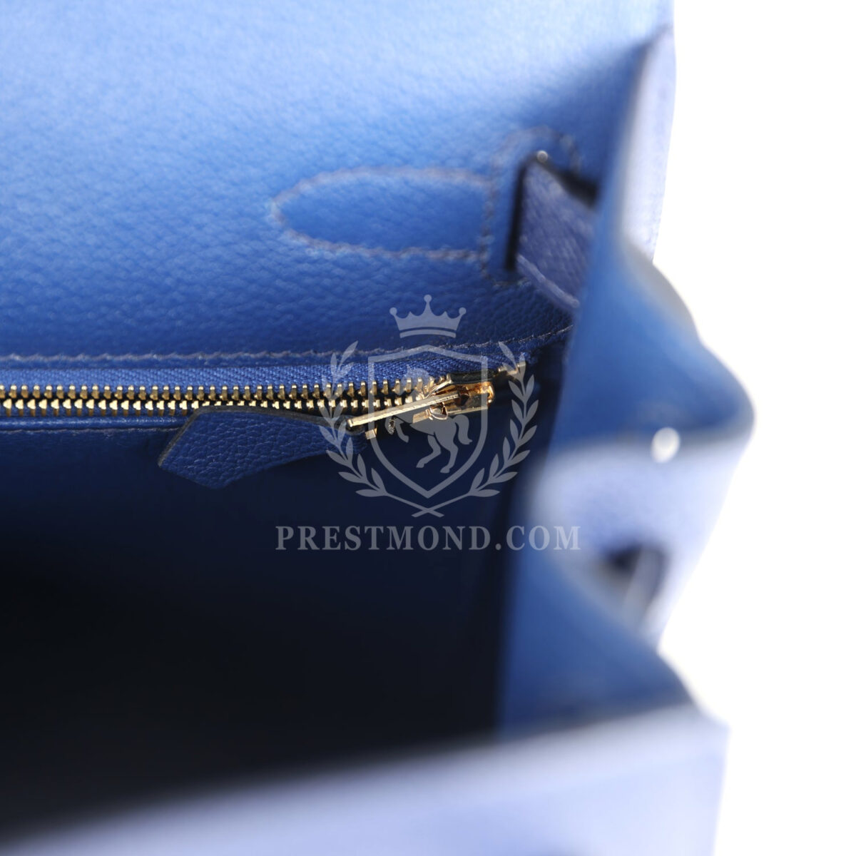 Hermes Special Order (HSS) Kellygraphie Kelly Sellier 28 "Lettre B" Bleu Nuit Epsom PBHW — изображение 9
