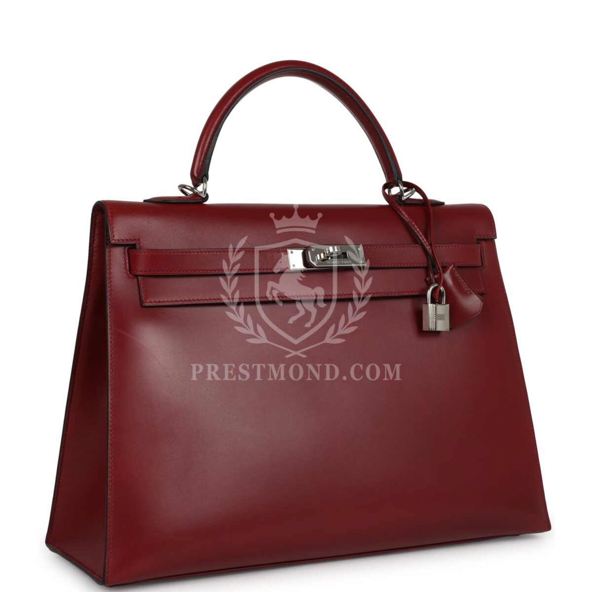Vintage Hermes Kelly Sellier 35 Rouge H Box PHW — изображение 2