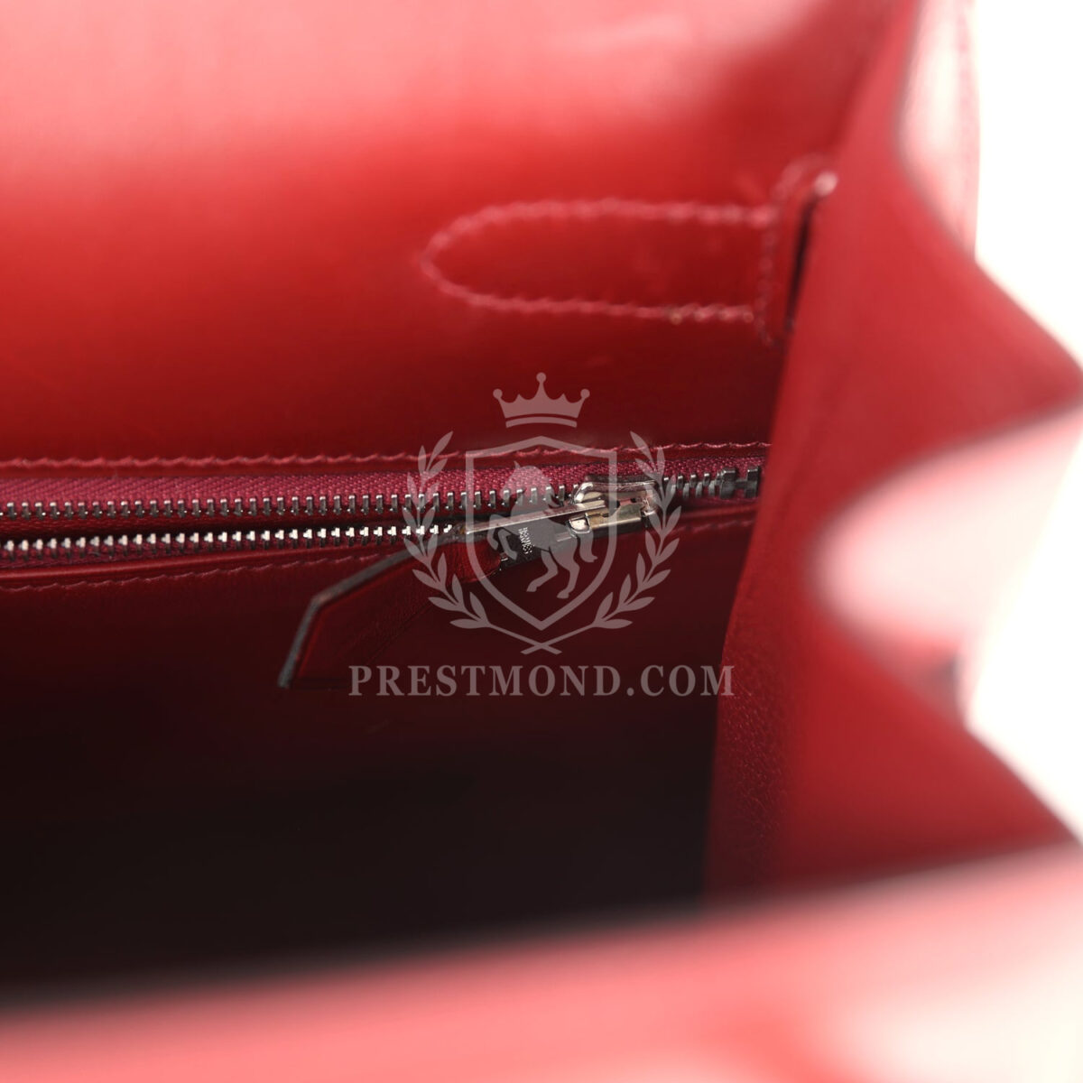 Vintage Hermes Kelly Sellier 35 Rouge H Box PHW — изображение 9