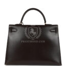 Vintage Hermes Kelly Sellier 35 Marron Fonce Box GHW