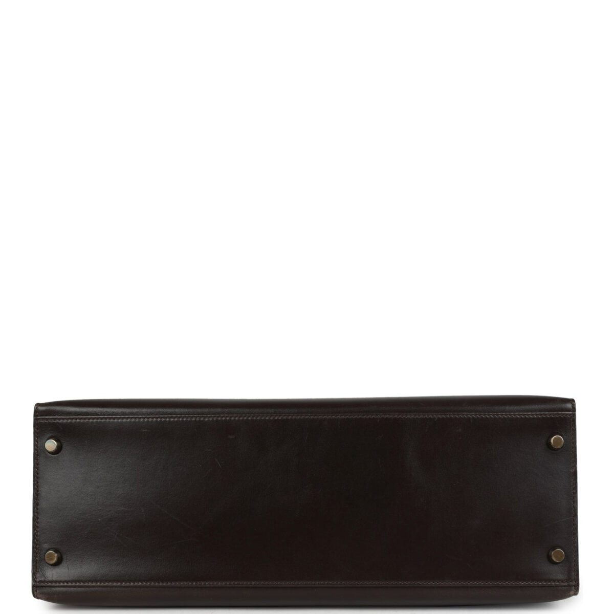 Vintage Hermes Kelly Sellier 35 Marron Fonce Box GHW — изображение 6