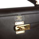 Vintage Hermes Kelly Sellier 35 Marron Fonce Box GHW