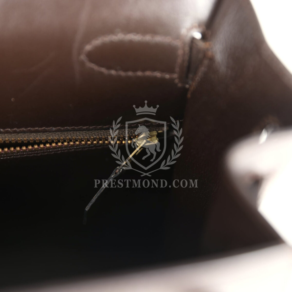 Vintage Hermes Kelly Sellier 35 Marron Fonce Box GHW — изображение 9