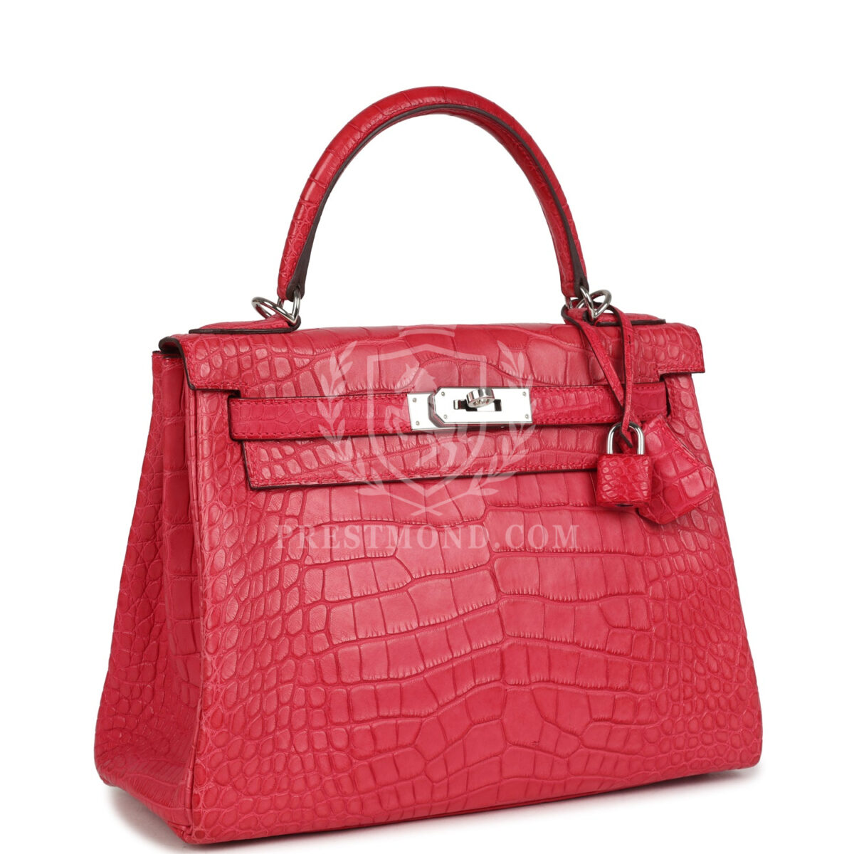 Hermes Kelly Retourne 28 Rose Extreme Matte Alligator PHW — изображение 2