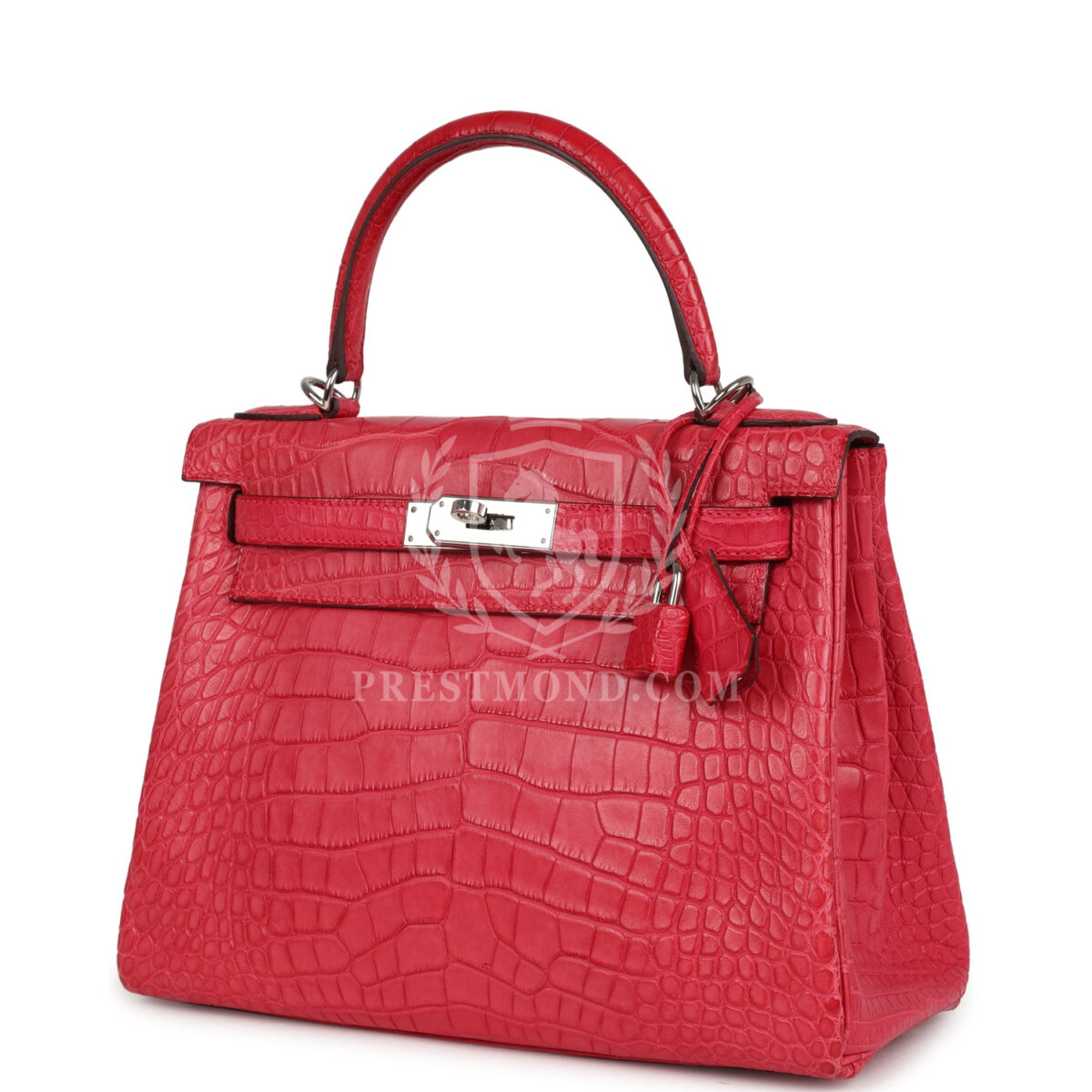 Hermes Kelly Retourne 28 Rose Extreme Matte Alligator PHW — изображение 5