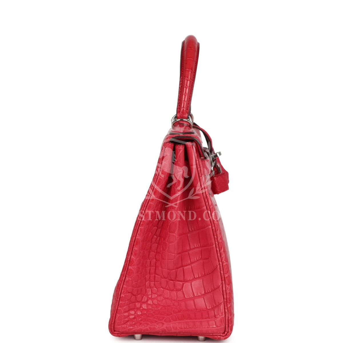 Hermes Kelly Retourne 28 Rose Extreme Matte Alligator PHW — изображение 3