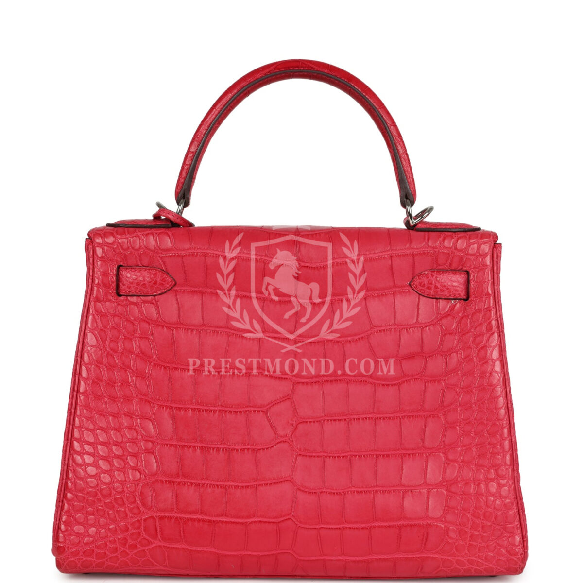 Hermes Kelly Retourne 28 Rose Extreme Matte Alligator PHW — изображение 4