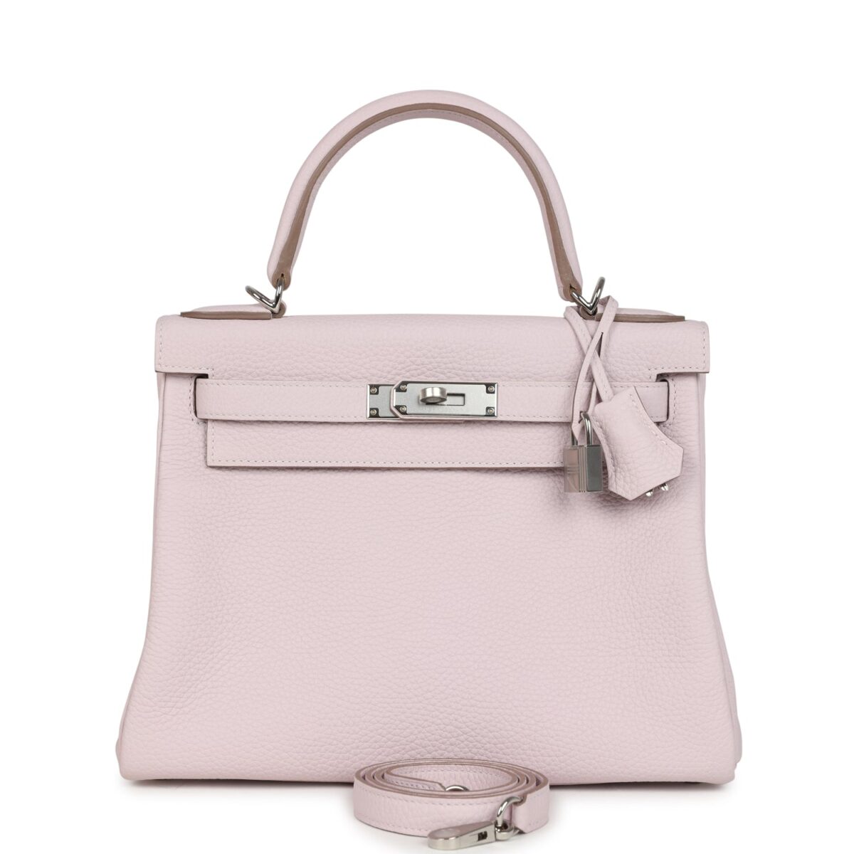 Hermes Kelly Retourne 28 Mauve Pale Clemence PHW