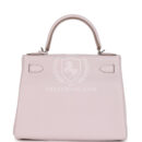 Hermes Kelly Retourne 28 Mauve Pale Clemence PHW