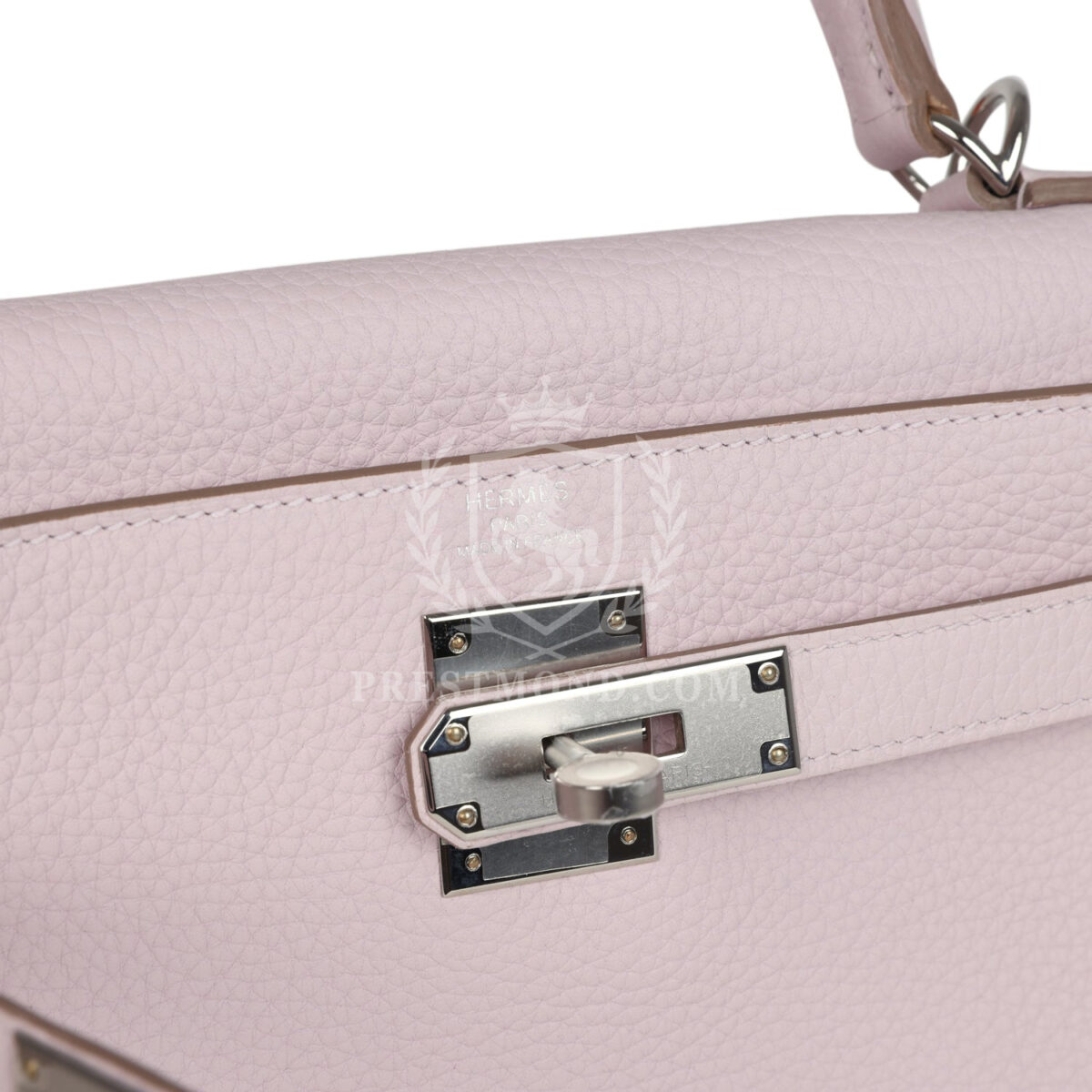 Hermes Kelly Retourne 28 Mauve Pale Clemence PHW — изображение 7