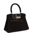 Vintage Hermes Kelly Sellier 20 Black Doblis GHW
